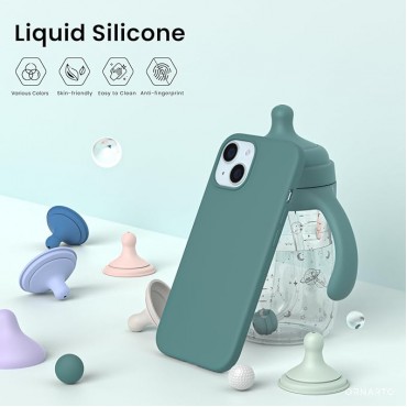 Slim Liquid Silicone Phone Case -Pine Green