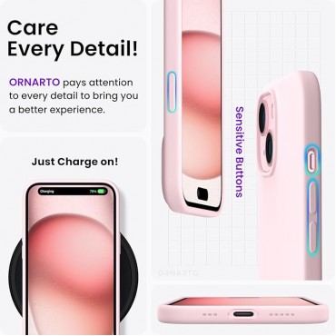 Slim Liquid Silicone Phone Case -Pink