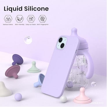 Slim Liquid Silicone Phone Cover-Purple