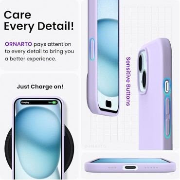 Slim Liquid Silicone Phone Cover-Purple