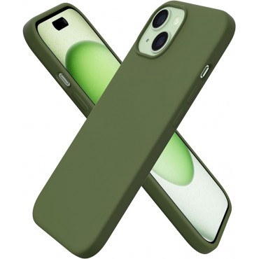 Slim Liquid Silicone Phone Cover-Green