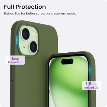 Slim Liquid Silicone Phone Cover-Green