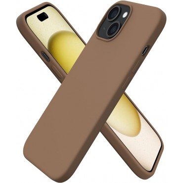 Slim Liquid Silicone Phone Cover-Chocolate