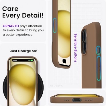 Slim Liquid Silicone Phone Cover-Chocolate