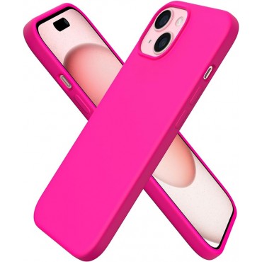 Slim Liquid Silicone Phone Cover-Hot Pink