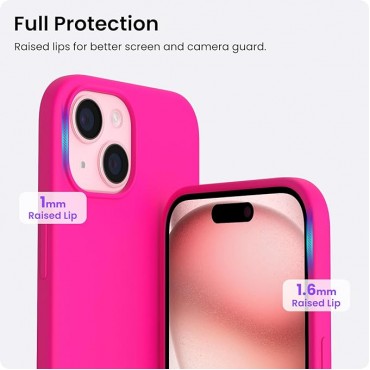 Slim Liquid Silicone Phone Cover-Hot Pink