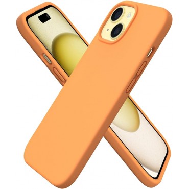 Slim Liquid Silicone Phone Cover-Orange