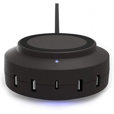 5W Qi Wireless Charger & 54W 5-Port USB Charging Station