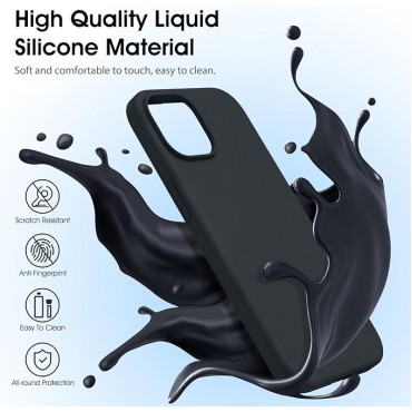 Liquid Silicone Phone Case - Deep Black
