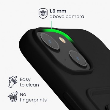 TPU Phone Cover with Card Holder - Black