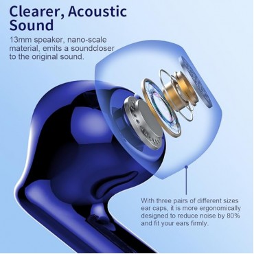Wireless Earbuds, B_tooth Headphones Blue