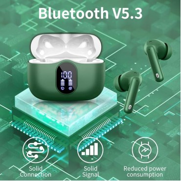 Wireless Earbuds, B_tooth Headphones Green