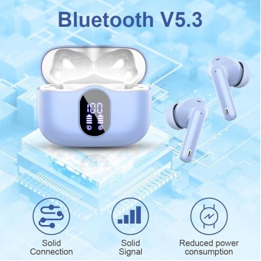 Wireless Earbuds, B_tooth Headphones Sky