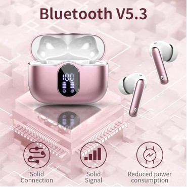 Wireless Earbuds, B_tooth Headphones Rose