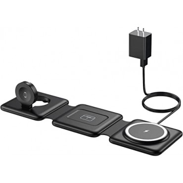 Magnetic Wireless Charger Fodable 3 in 1 Charging Station for Multiple  Devices