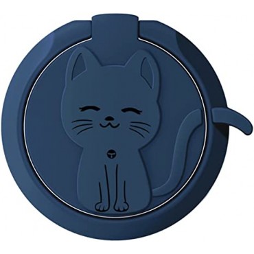 Cute Cat Cartoon Liquid Phone Ring Stand Holder -Blue(Single shot is not delivered)