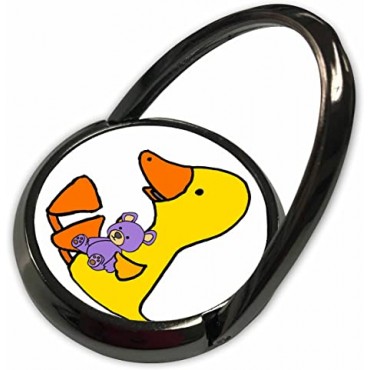 Cute Funny Baby Yellow Duck with Purple Bear