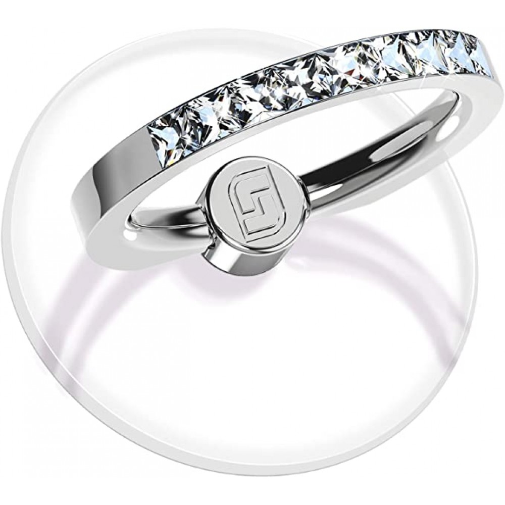 Transparent diamond mobile phone ring holder