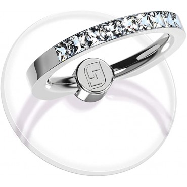 Transparent diamond mobile phone ring holder