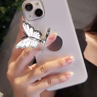 Cute Butterfly Cell Phone Ring Holder 360°Rotation Metal