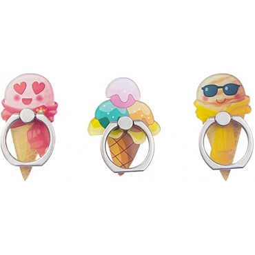Cream Cell Phone Ring Holder Stand Adjustable Universal Finger
