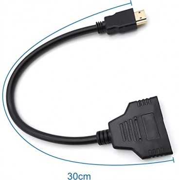 HDMI Splitter Adapter Cable - HDMI Splitter 1 in 2 Out HDMI
