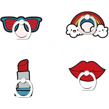 Rainbow Glasses Lips Cell Phone Ring Holder Finger Stand 