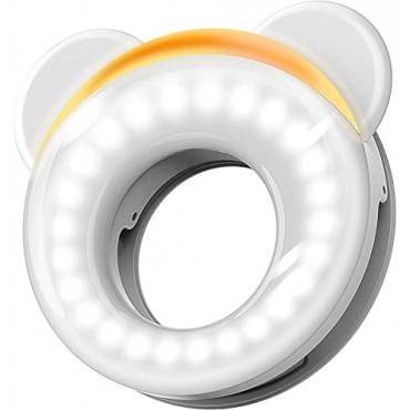 Clip on Selfie Ring Light, Rechargeable Portable Light